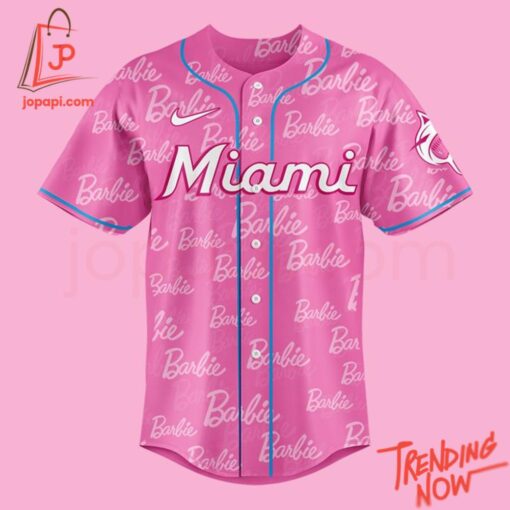 High-quality product with unique design – Miami Marlins Barbie Baseball Jersey