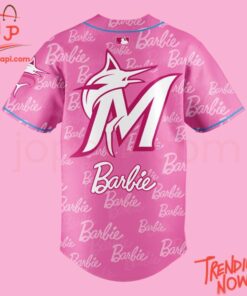 High-quality product with unique design – Miami Marlins Barbie Baseball Jersey