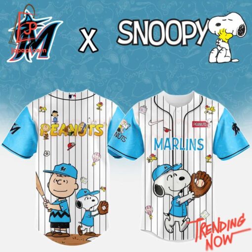 High-quality product with unique design – Miami Marlins Peanuts Snoopy Baseball Jersey