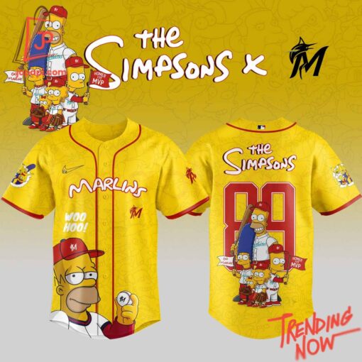 High-quality product with unique design – Miami Marlins The Simpsons Baseball Jersey