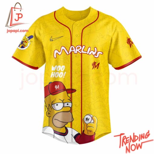 High-quality product with unique design – Miami Marlins The Simpsons Baseball Jersey