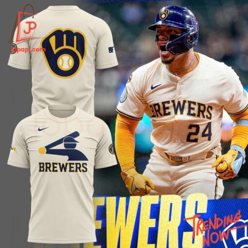 3D graphic 4 Milwaukee Brewers Baseball Stickman Hoodie with bold design