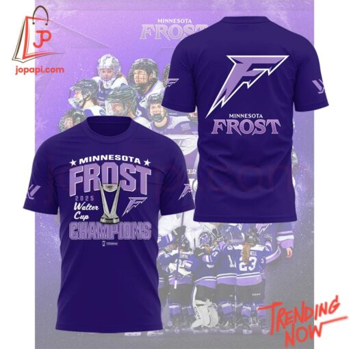 3D graphic 2 Minnesota Frost Champions Walter Cup 2025 Hoodie with bold design