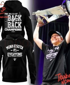 3D graphic Minnesota Frost Vs Everyone Back To Back Champs Hoodie 3 Jpg with bold design