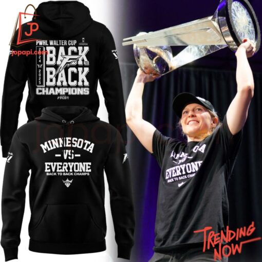 3D graphic Minnesota Frost Vs Everyone Back To Back Champs Hoodie 3 Jpg with bold design