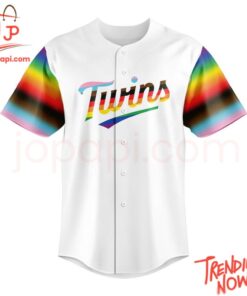 Bold and stylish casual wear – Minnesota Twins Lgbt Pride Month Baseball Jersey