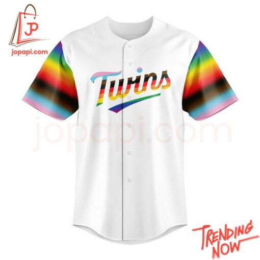 Bold and stylish casual wear – Minnesota Twins Lgbt Pride Month Baseball Jersey