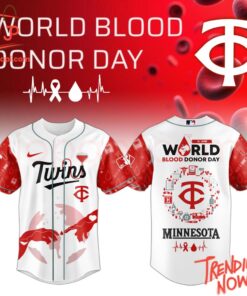 High-quality product with unique design – Minnesota Twins World Blood Donor Day Baseball Jersey