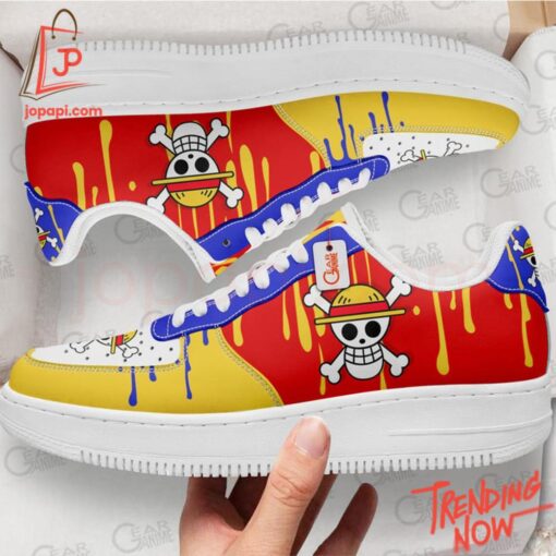 High-quality product with unique design – Monkey D Luffy Symbol Air Force Shoes