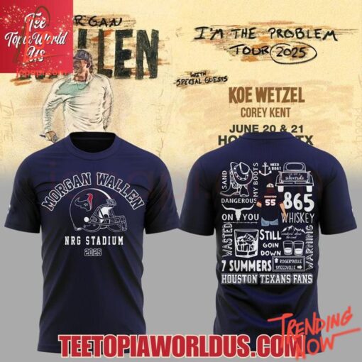 High-quality product with unique design – Morgan Wallen Houston Texans Shirt