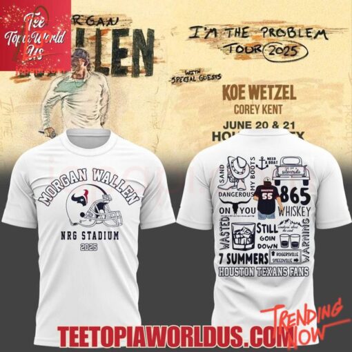 High-quality product with unique design – Morgan Wallen Houston Texans Shirt