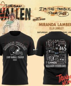 Bold and stylish casual wear – Morgan Wallen X Wisconsin Football Shirt