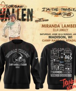 Bold and stylish casual wear – Morgan Wallen X Wisconsin Football Shirt