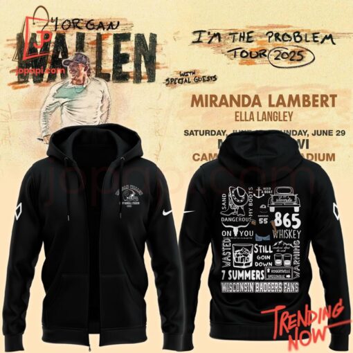 Bold and stylish casual wear – Morgan Wallen X Wisconsin Football Shirt