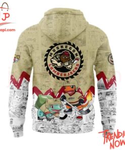 3D graphic 3 Muskegon Lumberjacks Pokémon Hoodie with bold design