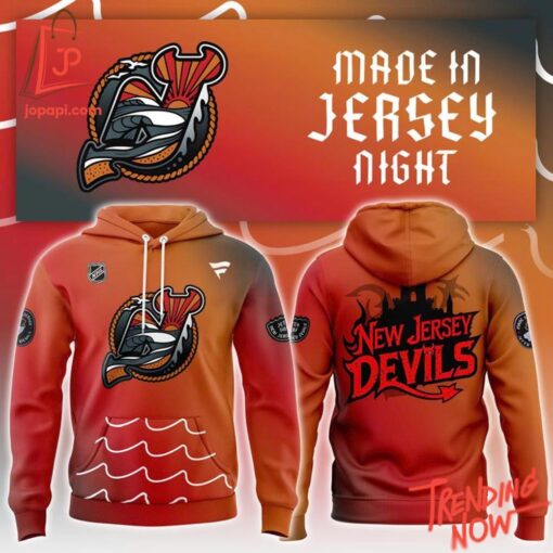 3D graphic 1 New Jersey Devils Made In Jersey Night Hoodie with bold design