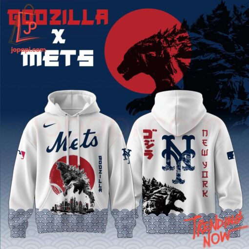 3D graphic 1 New York Mets Godzilla Japan Hoodie with bold design