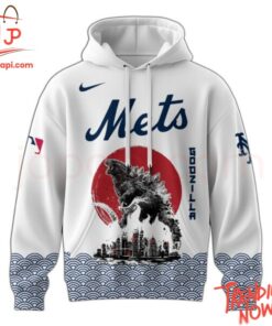 3D graphic 2 New York Mets Godzilla Japan Hoodie with bold design