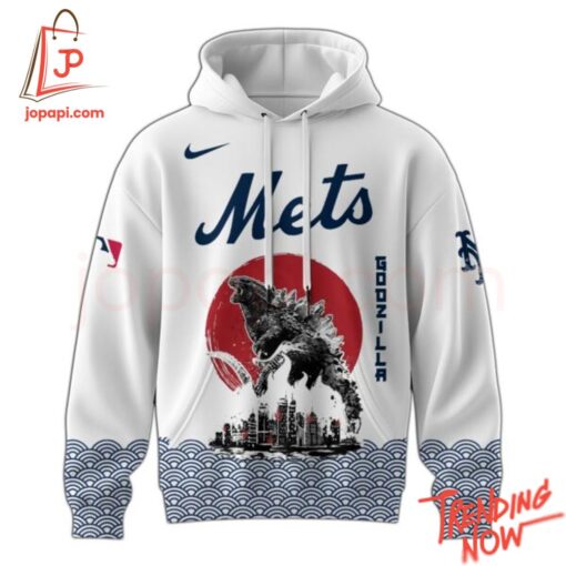 3D graphic 2 New York Mets Godzilla Japan Hoodie with bold design