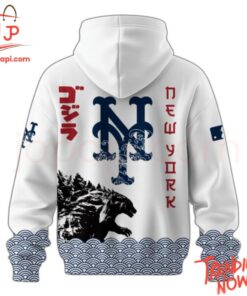 3D graphic 3 New York Mets Godzilla Japan Hoodie with bold design