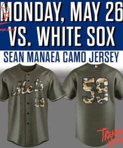 Bold and stylish casual wear – New York Mets Sean Manaea Camo Jersey