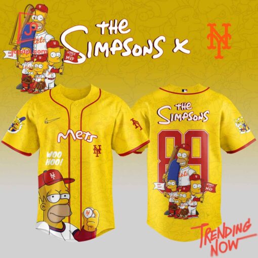 High-quality product with unique design – New York Mets The Simpsons Baseball Jersey