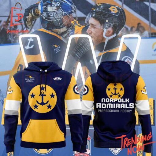 3D graphic 1 Norfolk Admirals 2025 Echl Kelly Cup Playoffs Hoodie with bold design