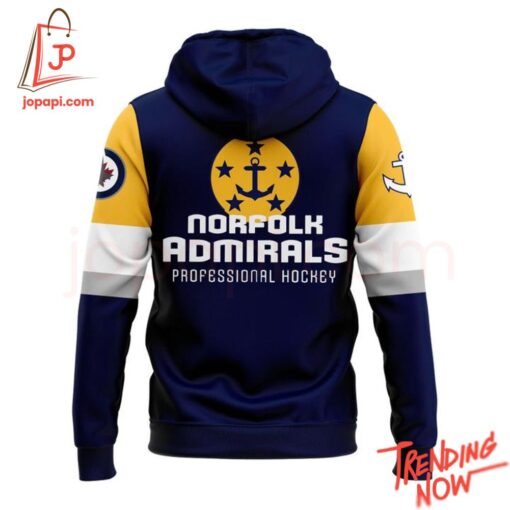 3D graphic 3 Norfolk Admirals 2025 Echl Kelly Cup Playoffs Hoodie with bold design