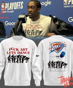 3D graphic Oklahoma City Thunder Shop Fuck Art Lets Dance Sweatshirt with bold design