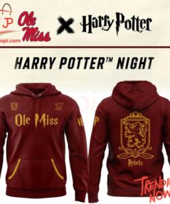 3D graphic 1 Ole Miss Rebels Gryffindor Harry Potter Hoodie with bold design