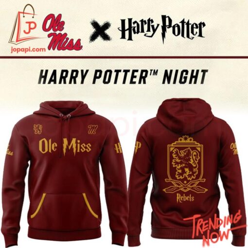 3D graphic 1 Ole Miss Rebels Gryffindor Harry Potter Hoodie with bold design