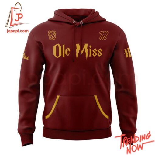 3D graphic 2 Ole Miss Rebels Gryffindor Harry Potter Hoodie with bold design