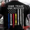 Stylish and comfortable printed clothing – One Team One Mission Support First Responders Tow Truck Shirt