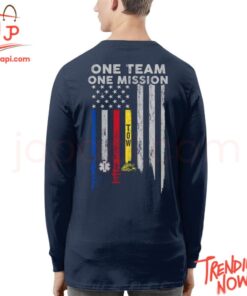 Stylish and comfortable printed clothing – One Team One Mission Support First Responders Tow Truck Shirt