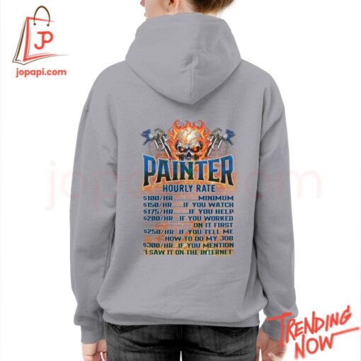 Stylish and comfortable printed clothing – Painter Hourly Rate Shirt
