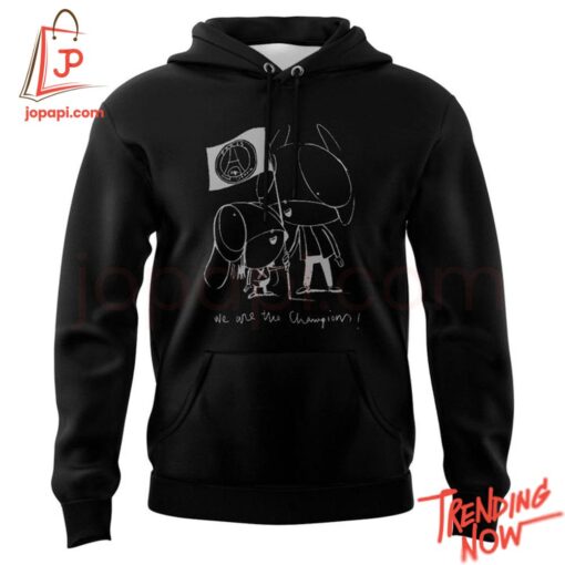 3D graphic 2 Paris Saint Germain Xana We Are The Champion Hoodie with bold design