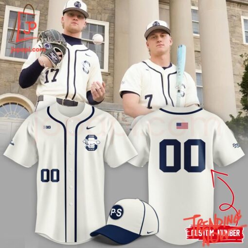 Bold and stylish casual wear – Penn State Nittany Lions Custom Baseball Jersey