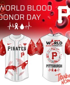 High-quality product with unique design – Pittsburgh Pirates World Blood Donor Day Jersey