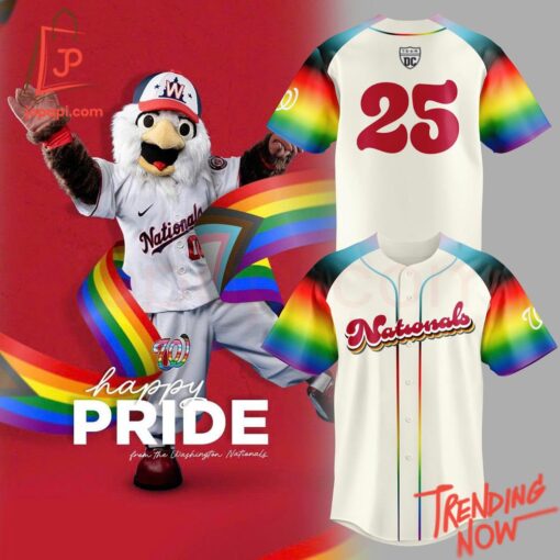 Bold and stylish casual wear – Pride Night Washington Nationals Lgbt Baseball Jersey