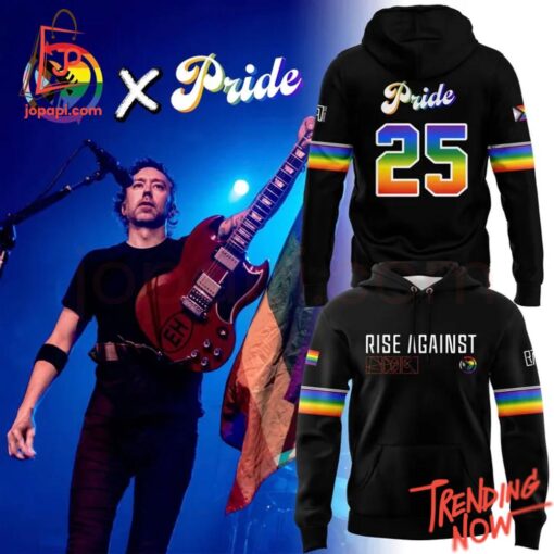 Comfortable Rise Against Pride Logo Hoodie with eye-catching graphic