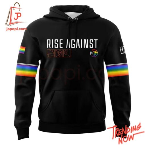 Comfortable Rise Against Pride Logo Hoodie with eye-catching graphic