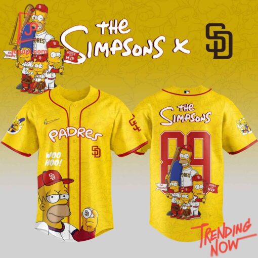 High-quality product with unique design – San Diego Padres The Simpsons Baseball Jersey