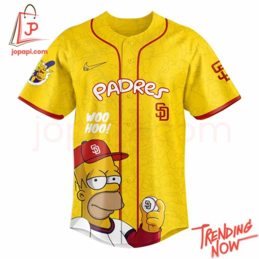 High-quality product with unique design – San Diego Padres The Simpsons Baseball Jersey