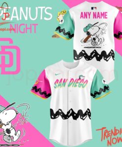 High-quality product with unique design – San Diego Padres X Peanuts Night Jersey