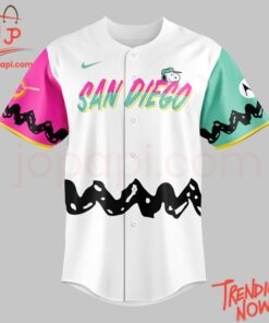 High-quality product with unique design – San Diego Padres X Peanuts Night Jersey
