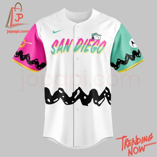 High-quality product with unique design – San Diego Padres X Peanuts Night Jersey