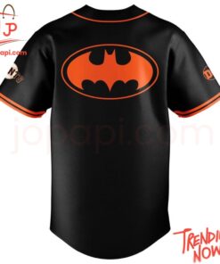 3D graphic 3 San Francisco Giants Batman Baseball Jersey with bold design