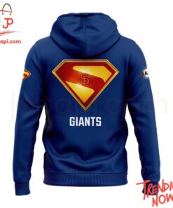 3D graphic 3 San Francisco Giants Superman Night Hero Hoodie with bold design