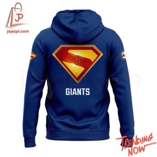 3D graphic 3 San Francisco Giants Superman Night Hero Hoodie with bold design