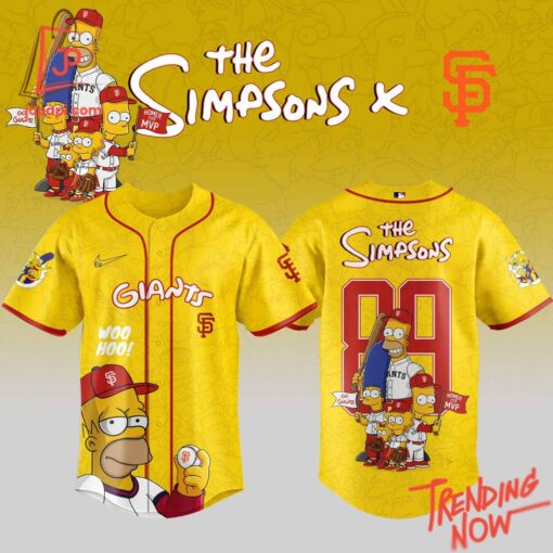 High-quality product with unique design – San Francisco Giants The Simpsons Baseball Jersey